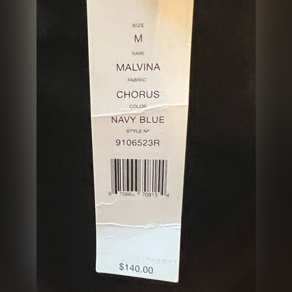 THEORY new with tags, silk ‘malvina’ halter top, size M. Navy blue - Picture 8 of 9